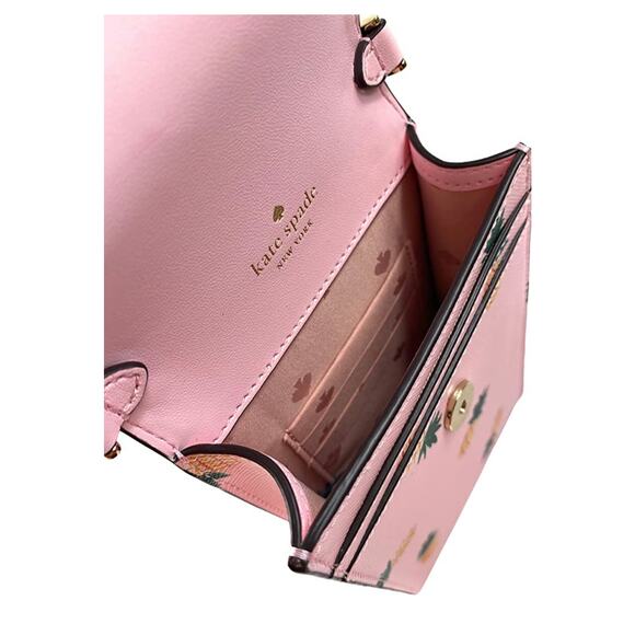 Kate Spade Staci North South Flap Phone Crossbody Multi Pineapple Pink Multi - Picture 3 of 5